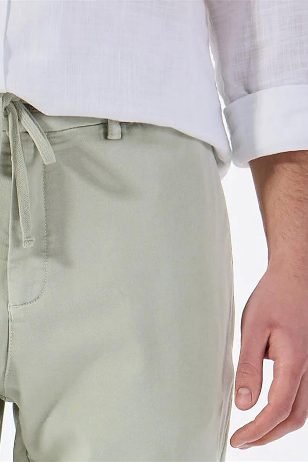 Beli Lastikli Dik Cep Arka Cep Çıtçıt Detaylı Erkek Pantolon - 0