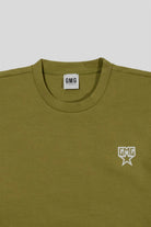 Bisiklet Yaka Sırtı Flok Göğsü Yıldız Baskılı Erkek Sweatshirt - 0