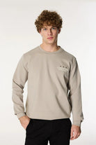 Bisiklet Yaka Sol Göğüs Üzeri Baskılı Erkek Sweatshirt - 1