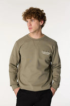 Bisiklet Yaka Sol Göğüs Üzeri Baskılı Erkek Sweatshirt - 1
