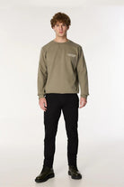 Bisiklet Yaka Sol Göğüs Üzeri Baskılı Erkek Sweatshirt - 3