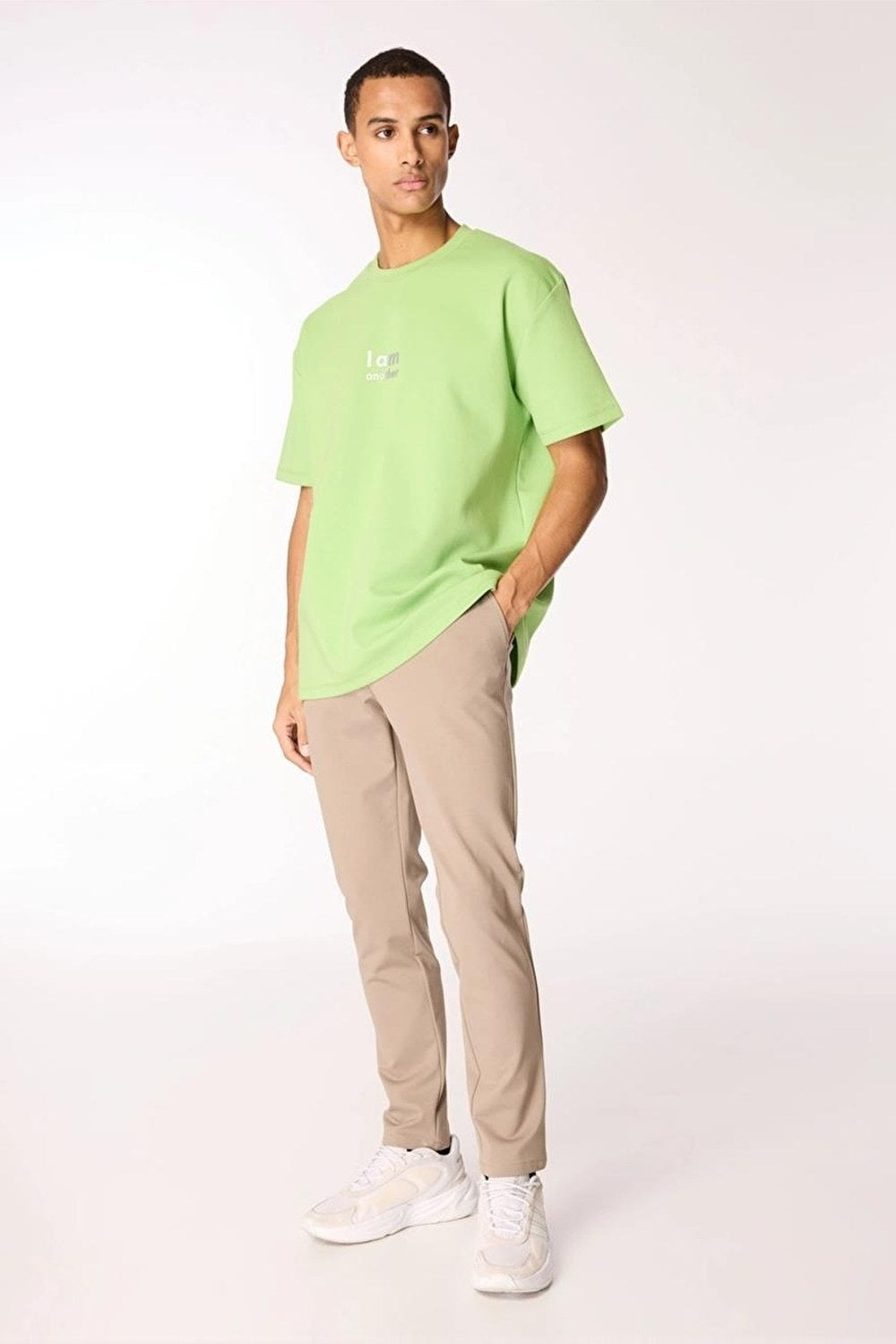 Normal Bel Kordonlu Chino Erkek Pantolon - 3