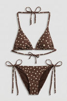 Wet & Wild Puantiyeli Bağlamalı Üçgen Bikini Takımı - 1