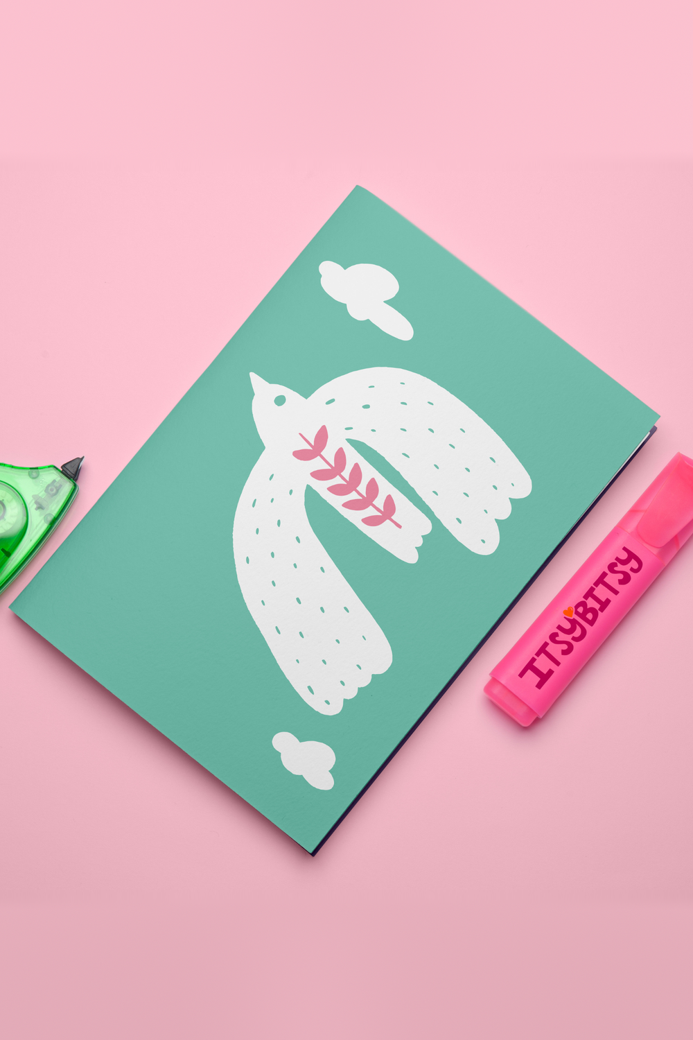 Bird Of Life Defter Ve Notluk Seti - Mint Yeşili - 1