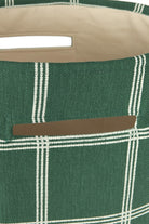 Vibes Büyük Sepet, Green White Windowpane - 0