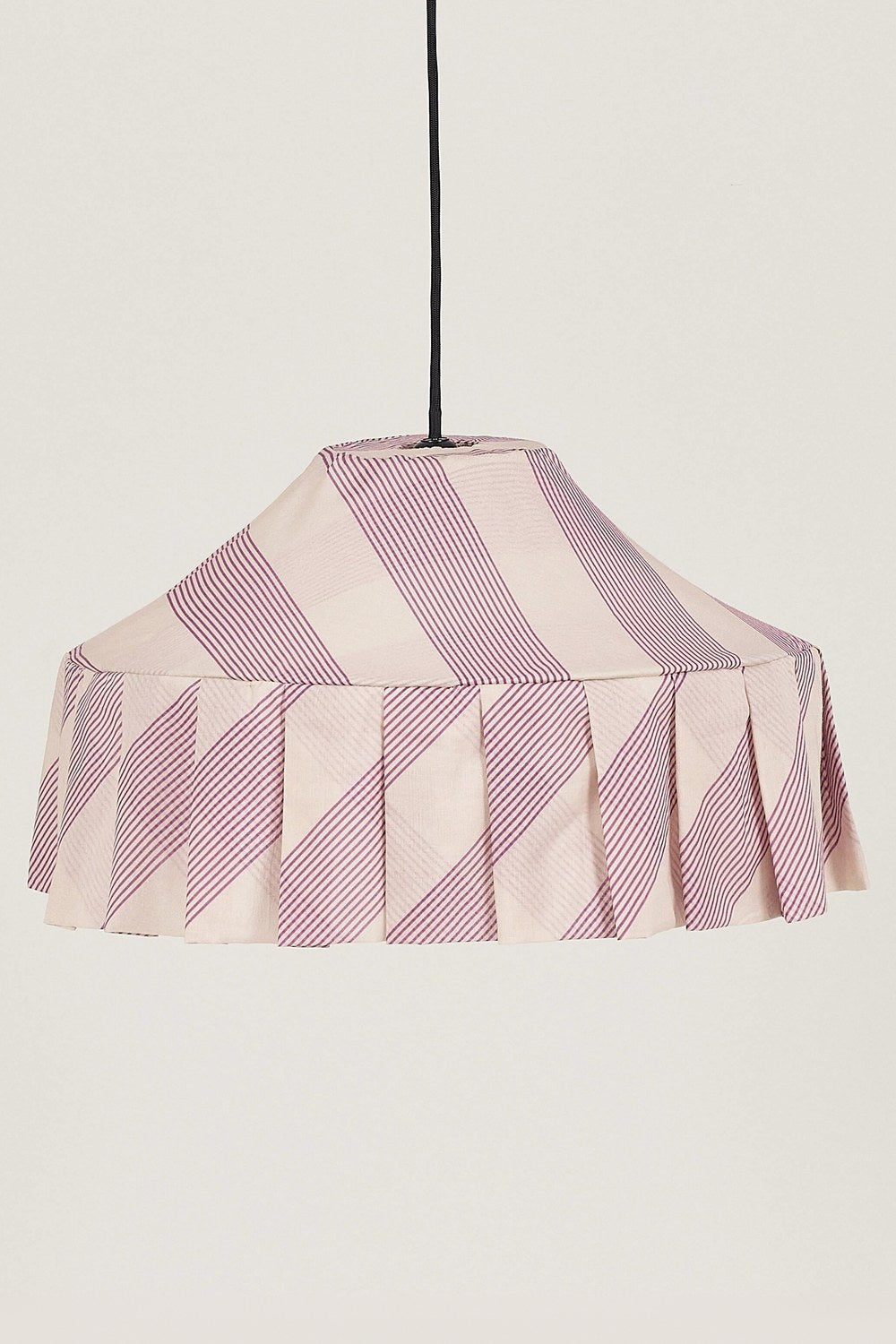 Nobodioz Nicole Aydınlatma Şapkası, 50cm Çap, Lilac Diagonal Stripe - 0