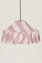Nobodioz Nicole Aydınlatma Şapkası, 50cm Çap, Lilac Diagonal Stripe - 0