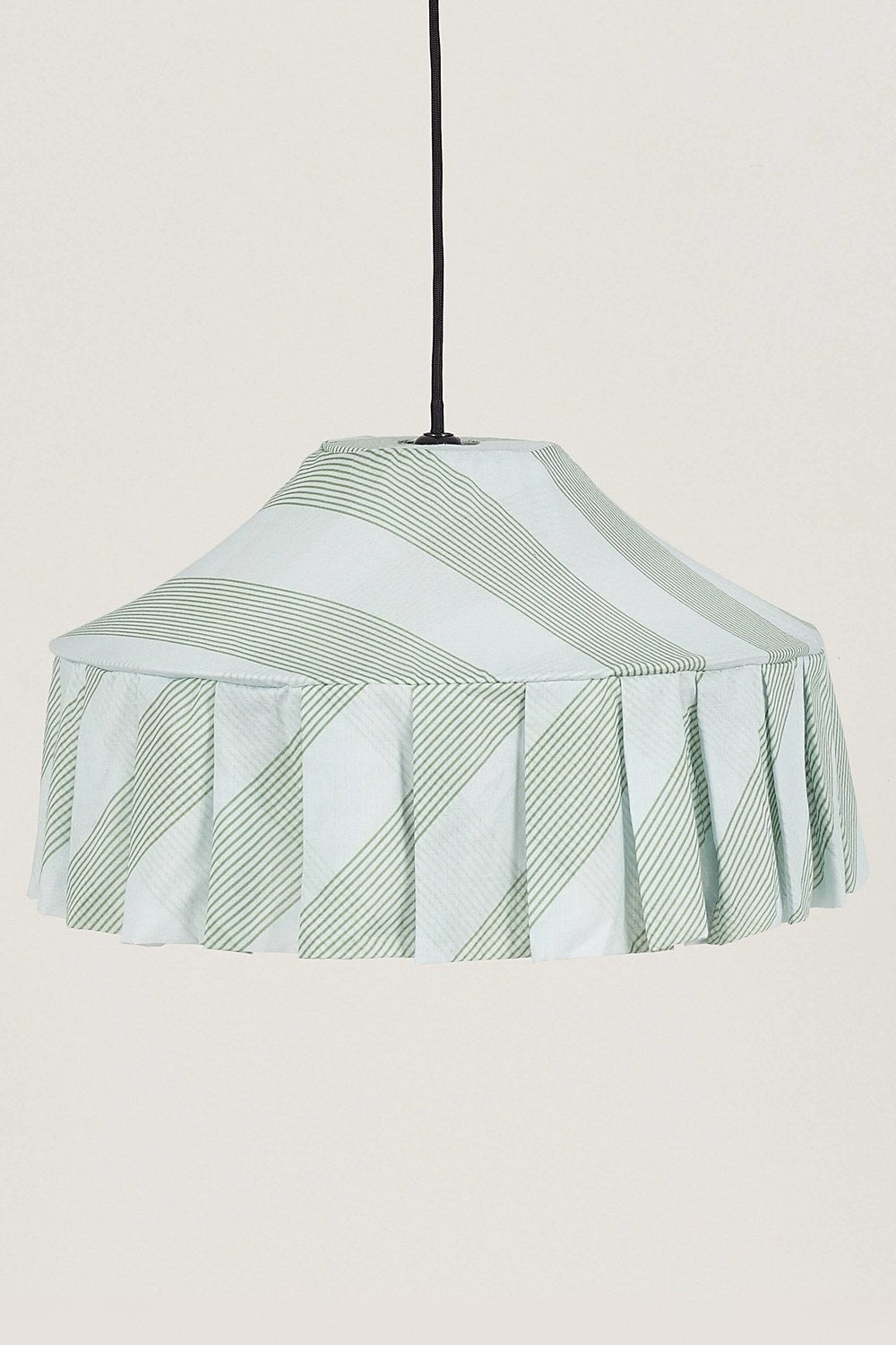 Nobodioz Nicole Aydınlatma Şapkası, 50cm Çap, Green Diagonal Stripe - 0