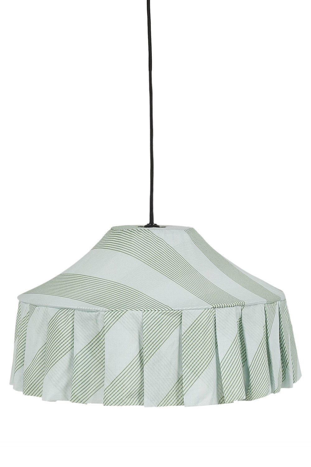 Nobodioz Nicole Aydınlatma Şapkası, 50cm Çap, Green Diagonal Stripe - 2