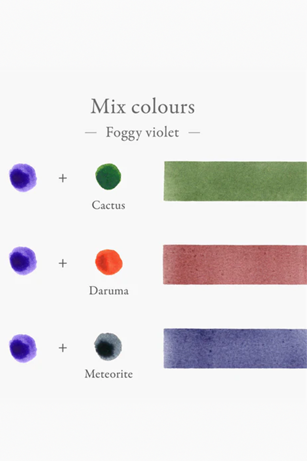 Kakimori Inkstand Colour Karıştırabilir Dolma Kalem Mürekkebi 35 Ml - Foggy Violet - 1
