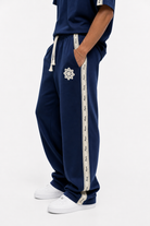Erkek Şerit Detaylı Regular Fit Eşofman Takımı Lacivert - 4