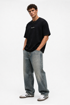 Erkek Ffb Nakışlı Oversize T-Shirt Siyah - 3