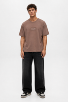 Erkek Ffb Nakışlı Oversize T-Shirt Kahve - 2