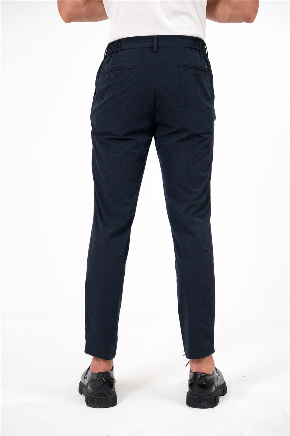 Beli Yarım Lastikli Arkası Çift Fleto Jogger Erkek Pantolon - 3