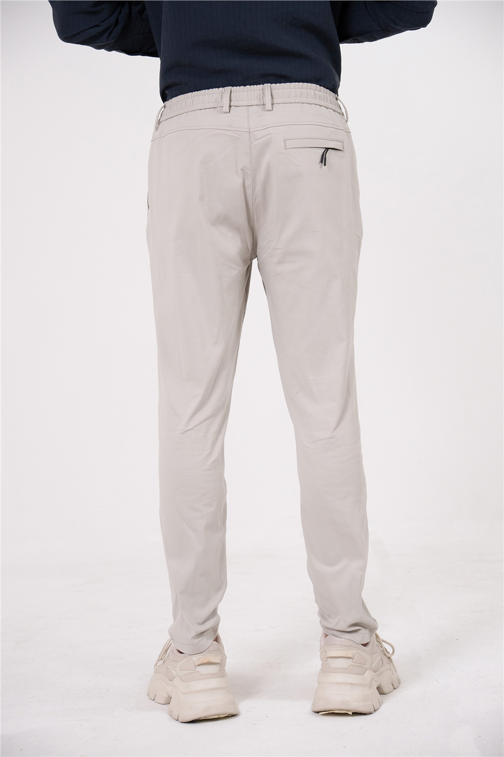 Beli Lastikli Arka Cebi Gizli Fermuarlı Jogger Erkek Pantolon - 1