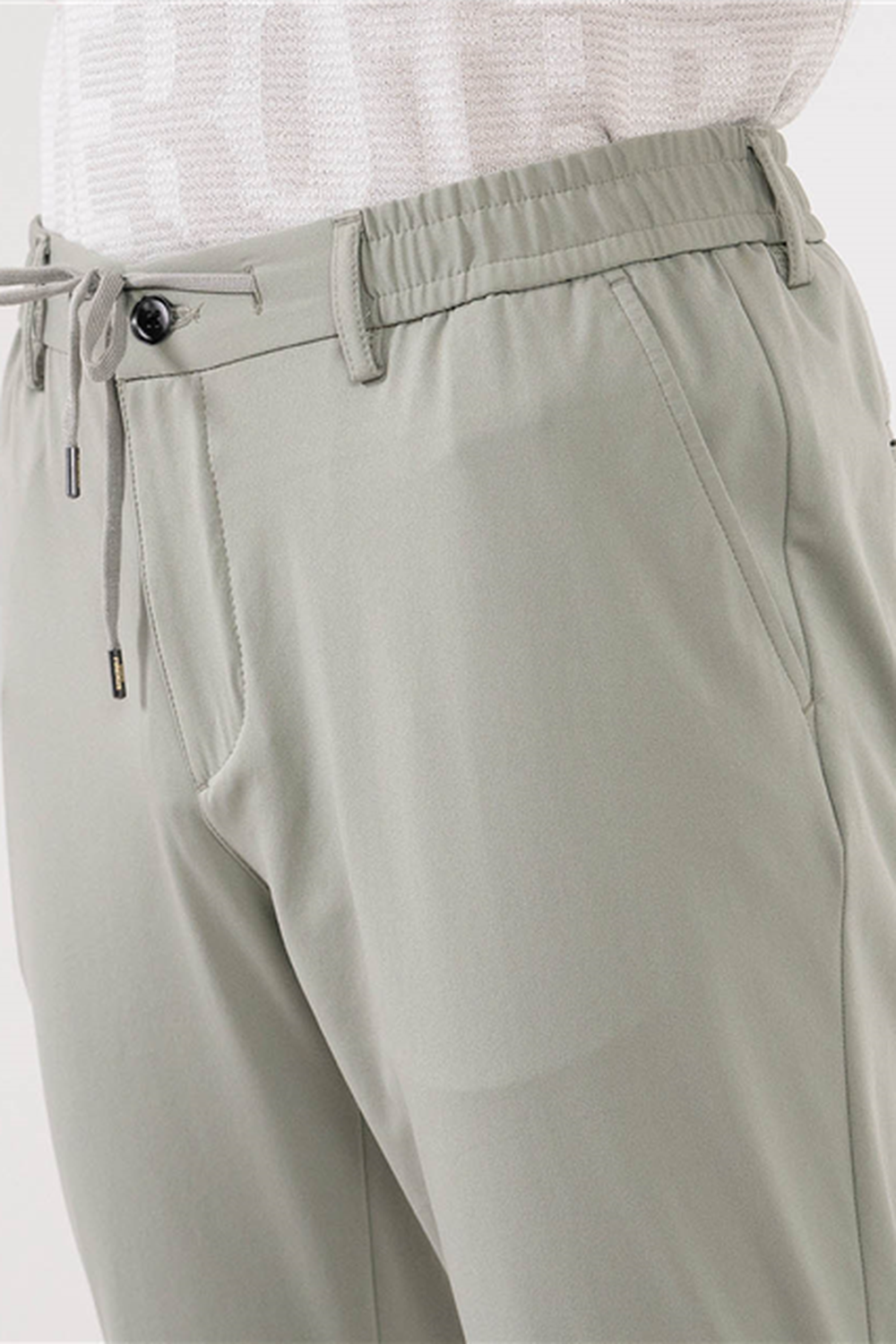 Beli Lastikli Arka Cepleri Çıtçıt Kapamalı Jogger Erkek Pantolon - 0