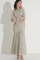 Dantelli Balık Form Elbise - Mint - 3