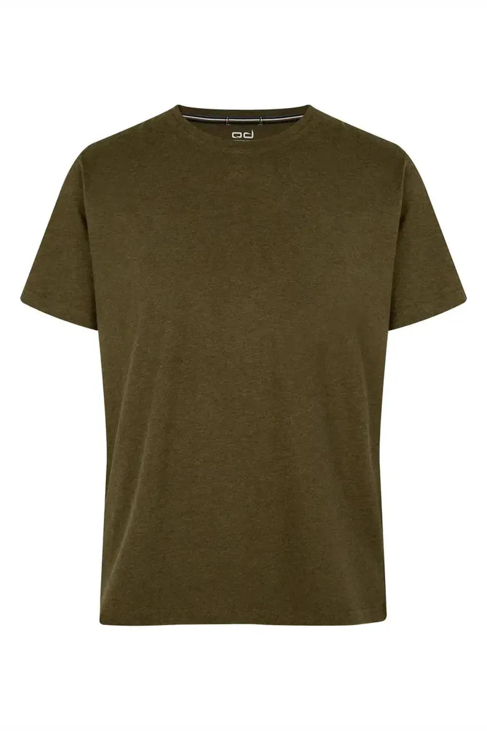 Soft Tees Basic T-Shirt %100 Pamuk Haki Melanj - 3