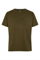 Soft Tees Basic T-Shirt %100 Pamuk Haki Melanj - 3