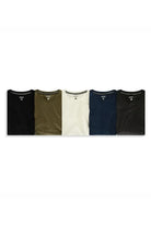 Soft Tees Basic T-Shirt %100 Pamuk Haki Melanj - 4