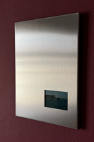 Fırçalanmış Çelik Fotoğraf Paneli, Tek Kare Açıklıklı - 25x25 Cm - 3