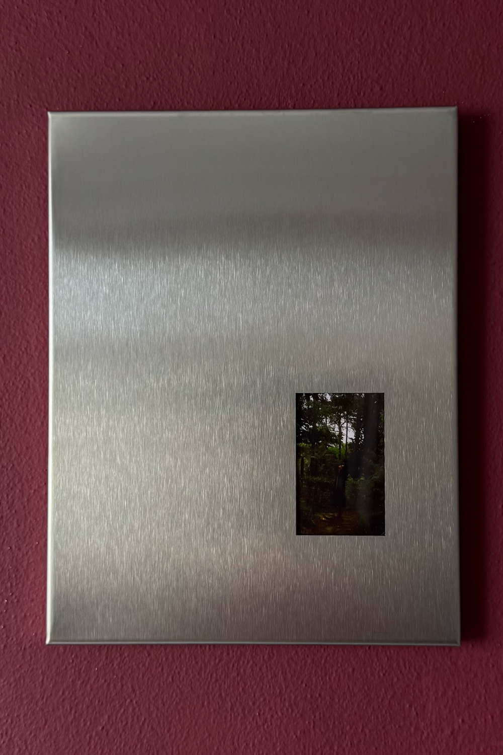 Fırçalanmış Çelik Dikdörtgen Fotoğraf Paneli, Dikey Açıklıklı - 23x30 Cm - 0