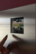 Fırçalanmış Çelik Dikdörtgen Fotoğraf Paneli, Üst Açıklıklı - 23x30 Cm - 0
