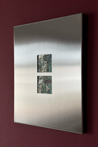 Fırçalanmış Çelik Dikdörtgen Fotoğraf Paneli, Çift Açıklıklı - 23x30 Cm - 1