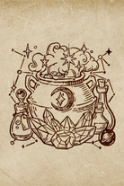 Conjurer's Recipes Ahşap Damga - 1