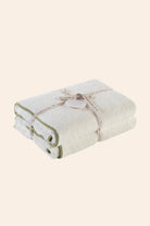 Scallop %100 Pamuk Havlu Seti Ecru+Olive - 0