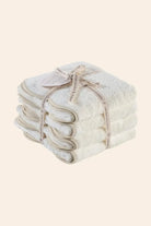 Scallop %100 Pamuk Havlu Seti Ecru+Desert Sand - 2