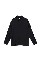 Belmondo Kumaş Oversize Siyah Gömlek - 11