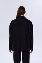 Belmondo Kumaş Oversize Siyah Gömlek - 3
