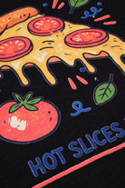 Pizza T-Shirt, Siyah - 0