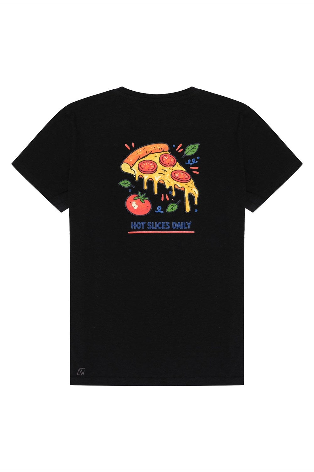 Pizza T-Shirt, Siyah - 5