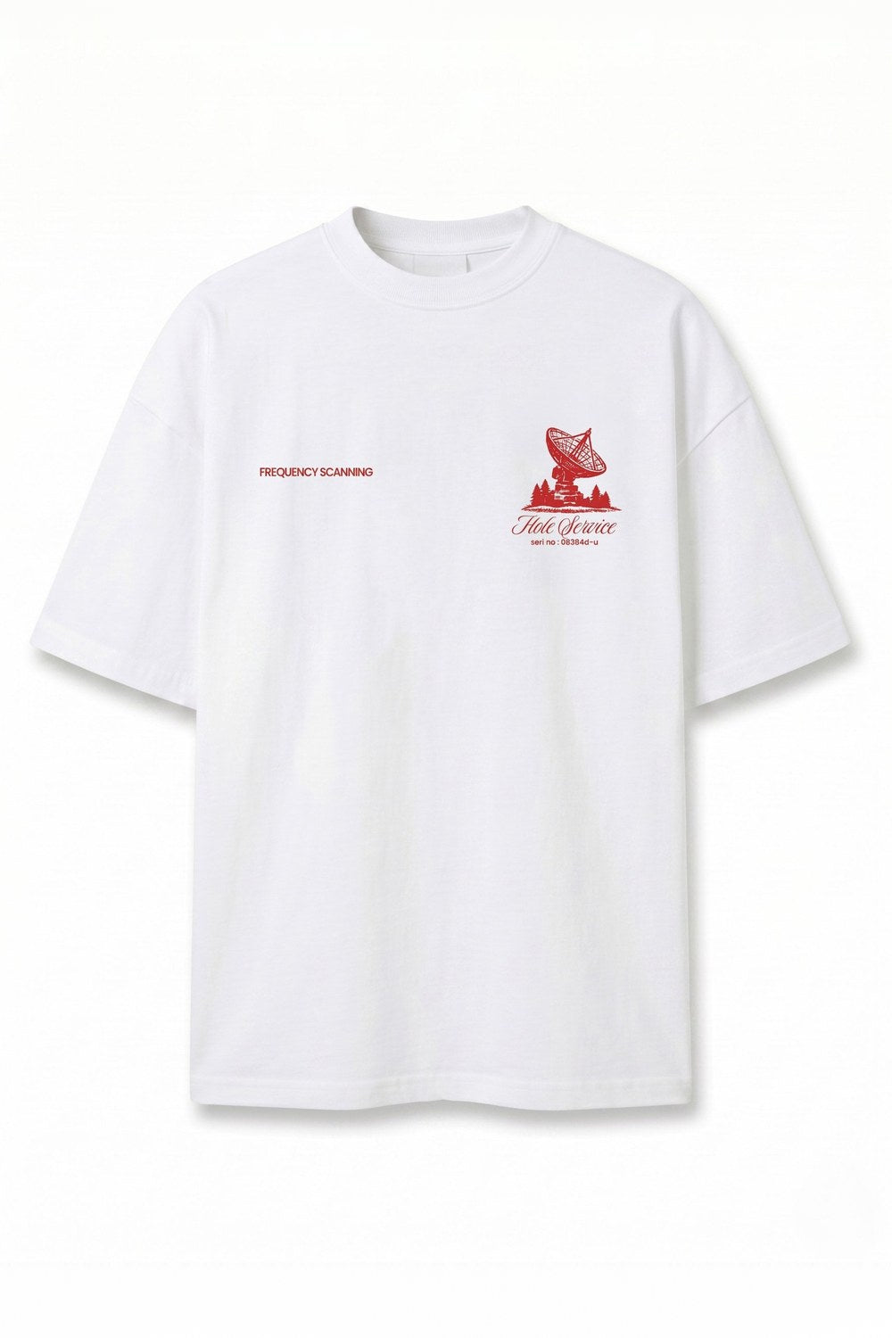 Hole Service Satellite Baskılı Oversize T-Shirt - 9