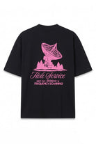 Hole Service Satellite Baskılı Oversize T-Shirt - 11