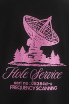 Hole Service Satellite Baskılı Oversize T-Shirt - 13