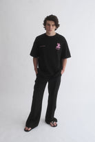 Hole Service Satellite Baskılı Oversize T-Shirt - 14