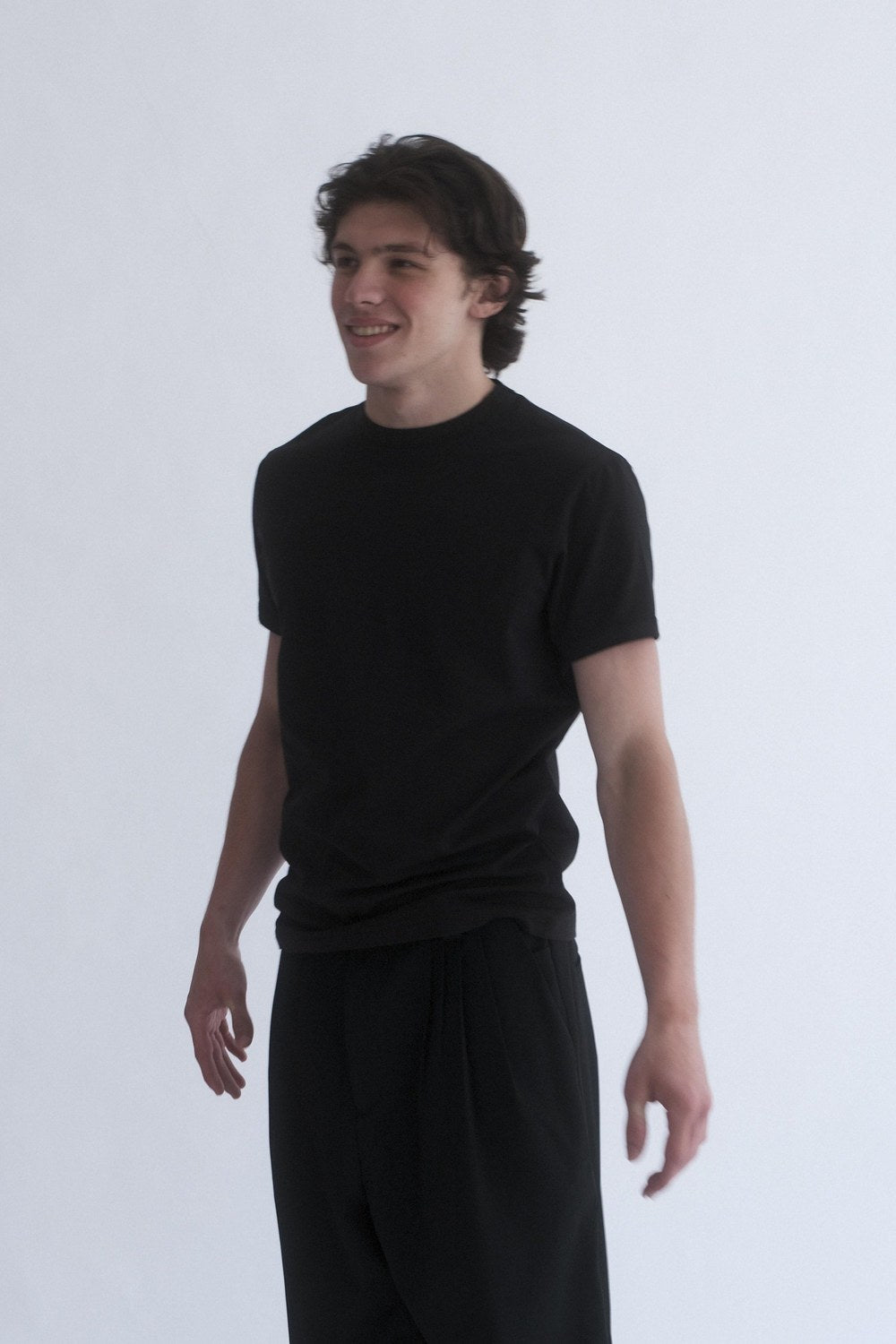 Slim Fit Siyah Basic T-Shirt - 1