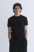 Slim Fit Siyah Basic T-Shirt - 2