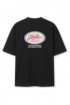 Retro Logo Baskılı Oversize T-Shirt, Siyah - 0