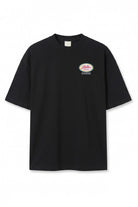 Retro Logo Baskılı Oversize T-Shirt, Siyah - 1