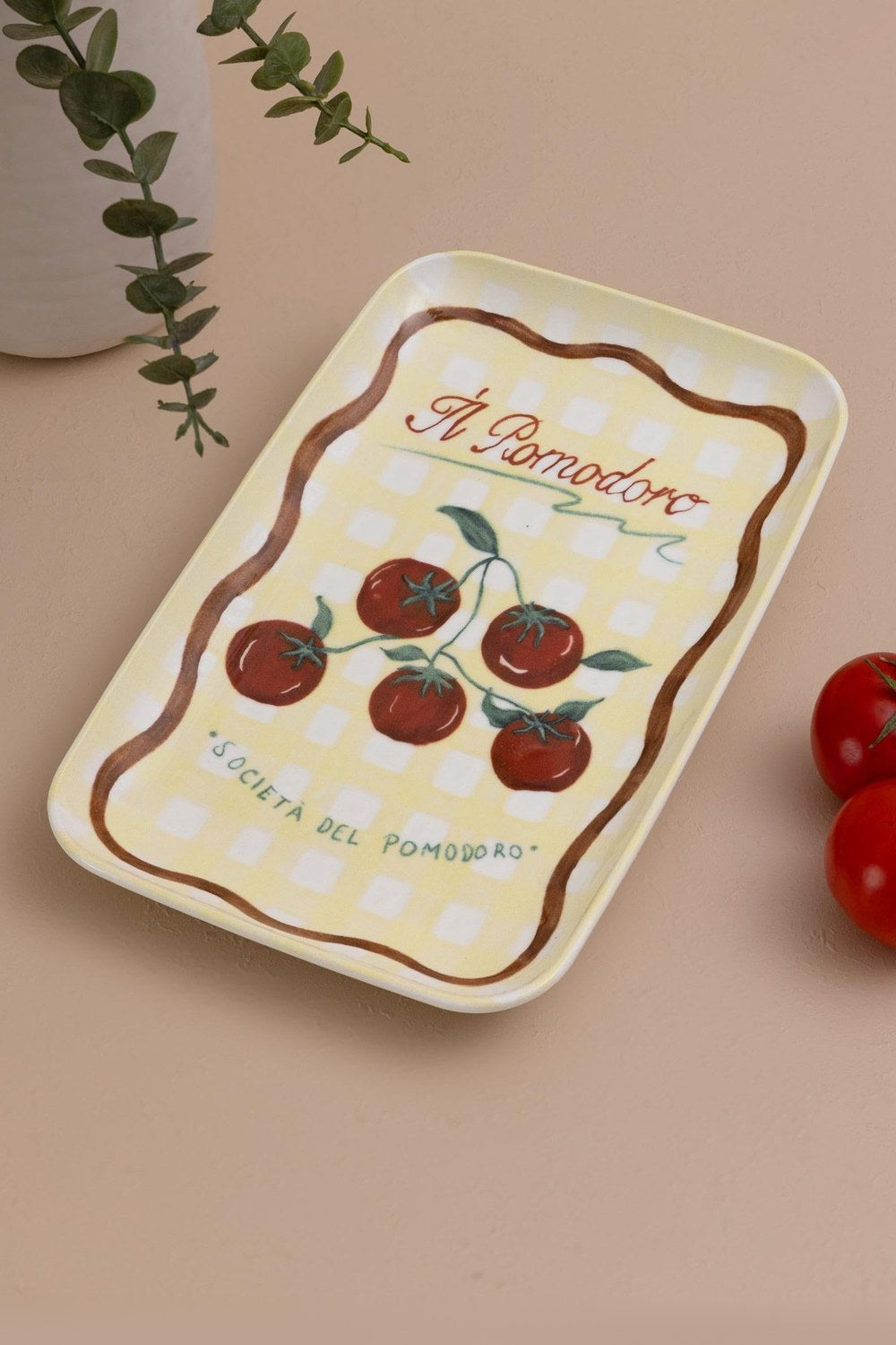 Italian Summer Seramik Dikdörtgen Servis Tabağı, 31x20 Cm - 2