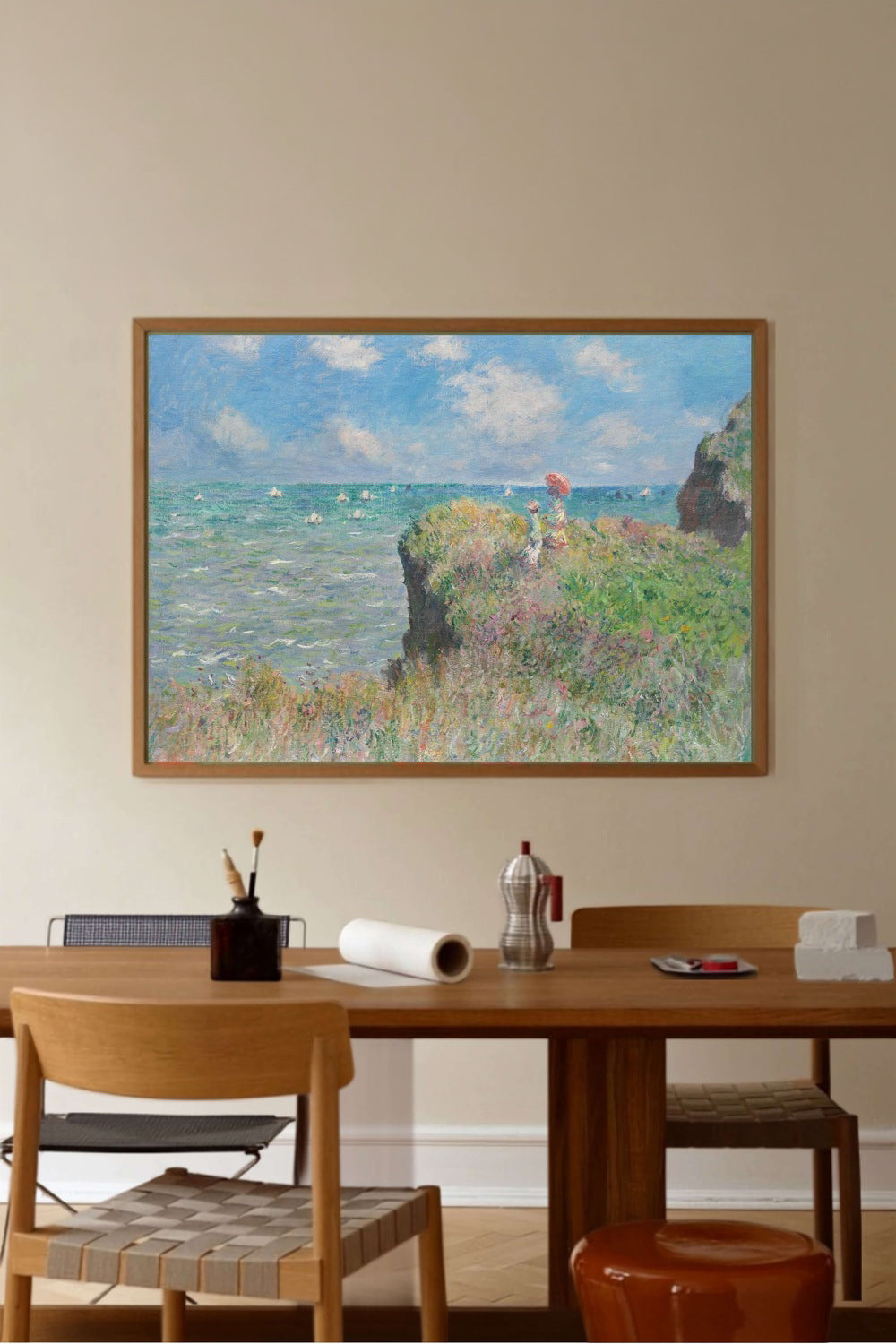 Claude Monet - Pourville'de Falez Yürüyüşü - 0