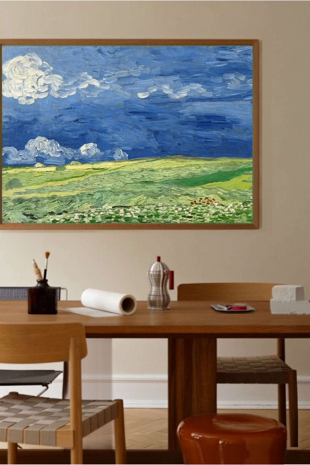 Vincent Van Gogh - Fırtına Bulutları Altında Buğday Tarlası - 0