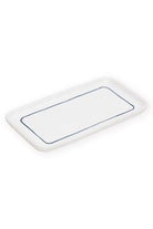 Pure Seramik Banyo Tepsisi, Beyaz-Mavi - 27x15 Cm - 2