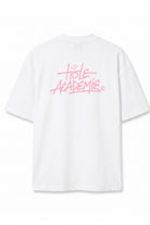 Pembe Graffiti Baskılı Oversize Tişört, Ekru - 0