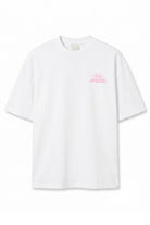 Pembe Graffiti Baskılı Oversize Tişört, Ekru - 1