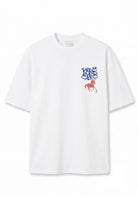 Zebra Graffiti Baskılı Oversize Tişört, Ekru - 1